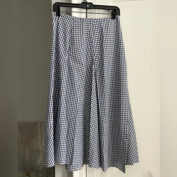 Theory blue and white checkered skirt - Picture 1 of 5
